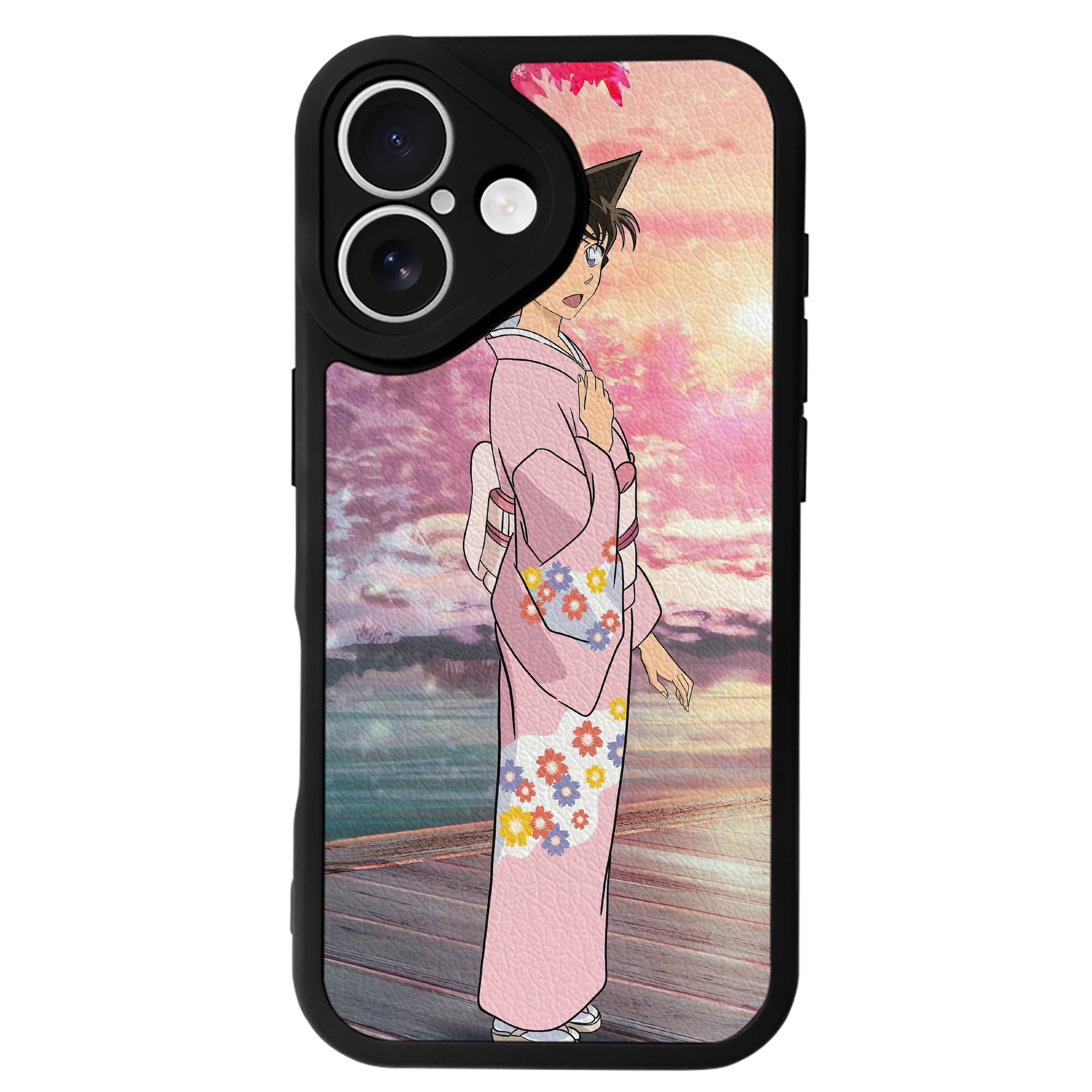 （画像用） 名探偵コナン Detective Conan 【iPhone 16シリーズ対応】シリコンスマホケース（レザー調） 材質：シリコン
